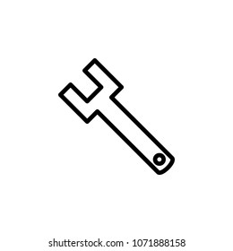 wrench icon. Element of minimalistic icons for mobile concept and web apps. Thin line icon for website design and development, app development on white background
