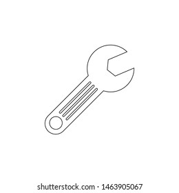 wrench icon. Element of web for mobile concept and web apps icon. Outline, thin line icon for website design and development, app development