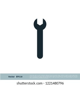 wrench icon engineering symbol logo template
