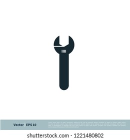 wrench icon engineering symbol logo template
