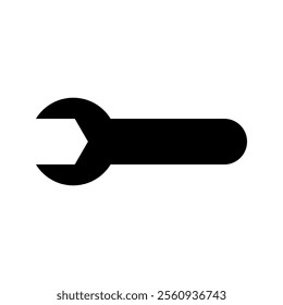 Wrench icon flat color. Settings icon.