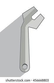 wrench Icon flat design