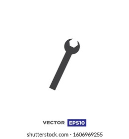 Wrench Icon Flat Design Illustration