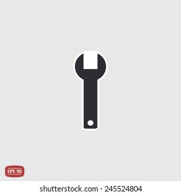 Wrench icon. Flat design style. Made in vector