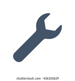wrench Icon, flat design style