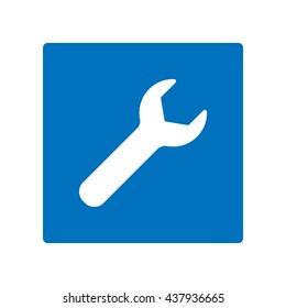 wrench Icon, flat design style