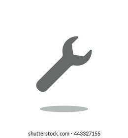 wrench Icon, flat design style