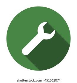 wrench Icon, flat design style