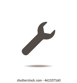 wrench Icon, flat design style