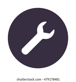 wrench Icon, flat design style