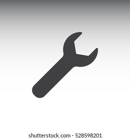 wrench Icon, flat design style