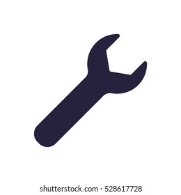 wrench Icon, flat design style