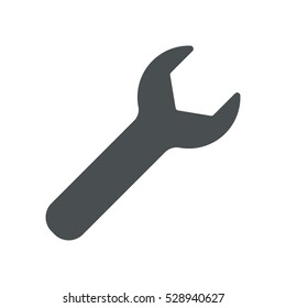 wrench Icon, flat design style