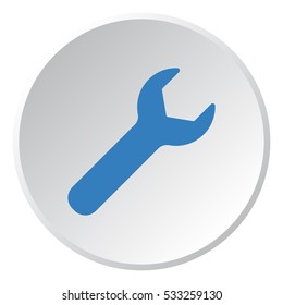 wrench Icon, flat design style