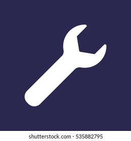 wrench Icon, flat design style
