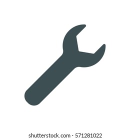 wrench Icon, flat design style