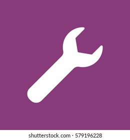 wrench Icon, flat design style