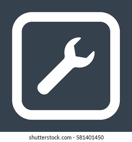 wrench Icon, flat design style