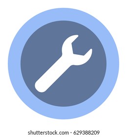 wrench Icon, flat design style
