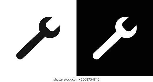 Wrench icon Flat fill set collection
