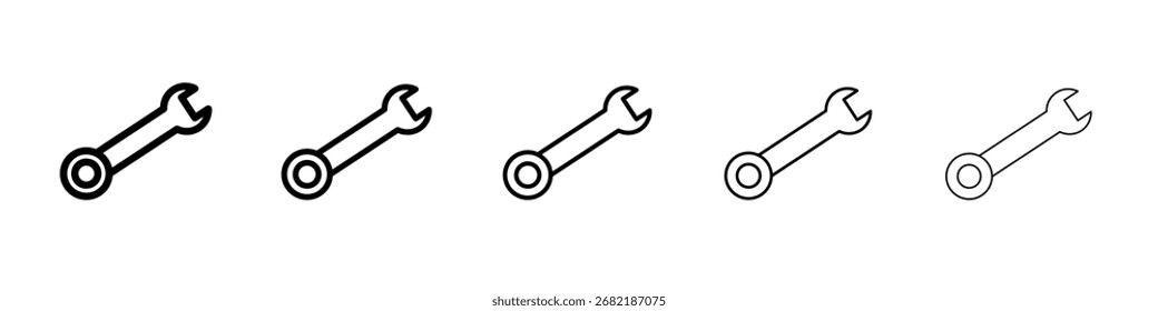 Logotipo de conjunto de ilustración plana de icono de llave