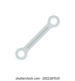 Wrench icon. Flat illustration of wrench vector icon isolated on white background