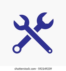 Wrench Icon. Flat Isolated Graphic Vector Design Blue Color Symbol