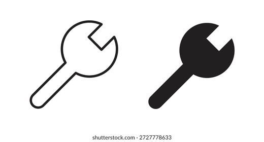 Icono de llave plana y colección de carrera para ui ux trabajo.