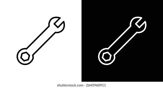 Wrench icon Flat style logo vector. perfect for UI designs