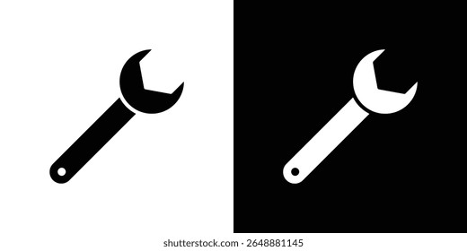 Wrench icon of a flat style vector