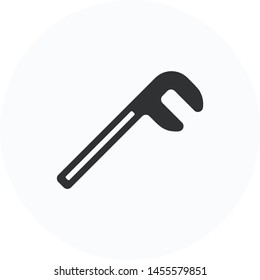Wrench icon, flat symbol vector design. Great for mobile app, web design, print materials, etc.