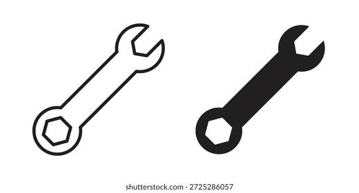 Icono de llave plana y delgada carrera paquete de Vector. Conjunto de iconos editables