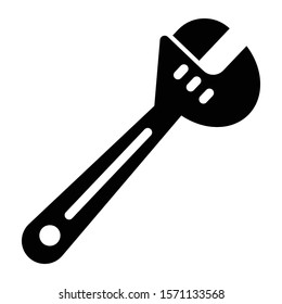 wrench icon glyph vector design