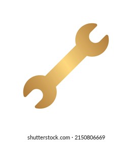 Wrench icon with gold gradient