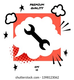 Wrench icon. Graphic elements for your design