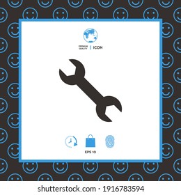 Wrench icon. Graphic elements for your design
