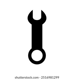 Wrench icon illustrated on background