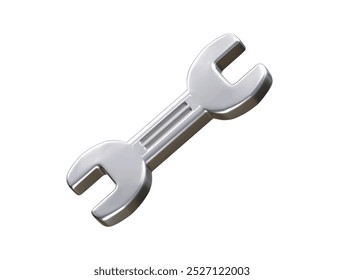 Wrench icon illustration 3d rendering