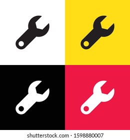 Wrench icon illustration isolated vector sign symbol