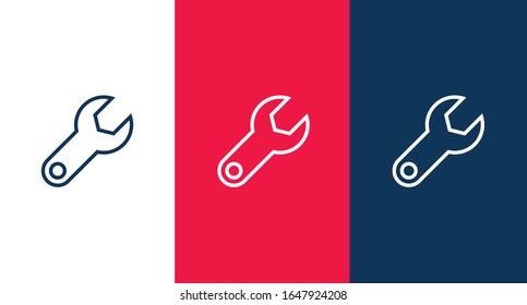 Wrench icon illustration isolated vector sign symbol