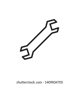 wrench icon, illustration vector template