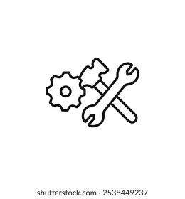 Icono de llave Vector plano aislado en contorno