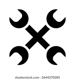 Wrench icon Isolated flat vector in outline icon eps 10
