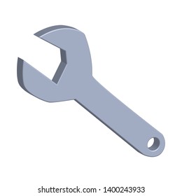 Wrench icon isolated illustration on white background