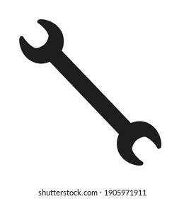 Wrench icon isolated on white background. 