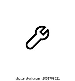 Wrench icon isolated on white background vector.