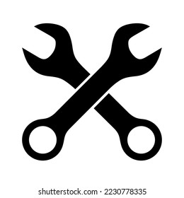 wrench icon isolated on white background