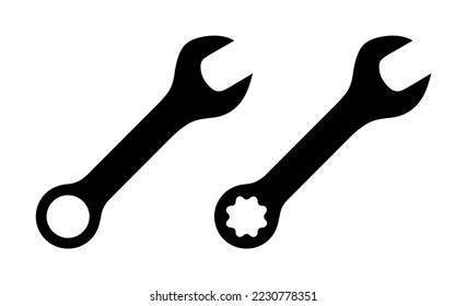 wrench icon isolated on white background