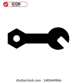 wrench icon isolated sign symbol vector illustration - high quality black style vector icons
