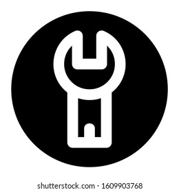 wrench icon isolated sign symbol vector illustration - high quality black style vector icons
